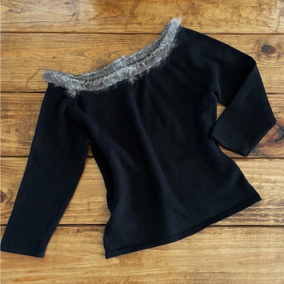 Guess Tops - SOLD Vintage Guess 90s Rabbit Fur Top